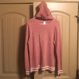 Peace sweater with beanie